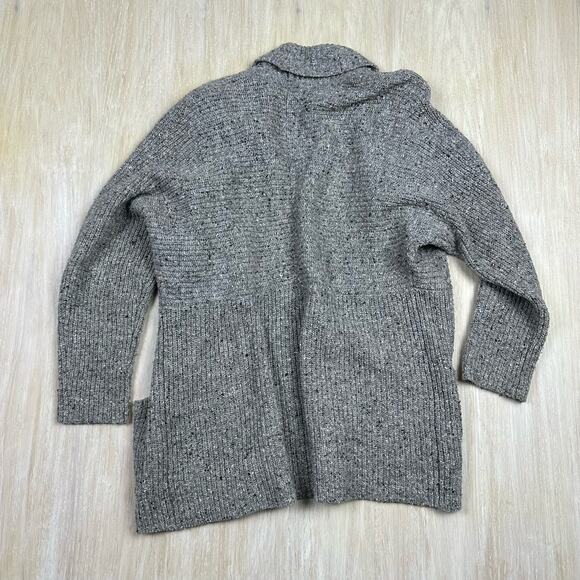 Athleta Gray Passage Wool Blend Shawl Collar Front Knit Cardigan Sweater XS - Picture 7 of 15
